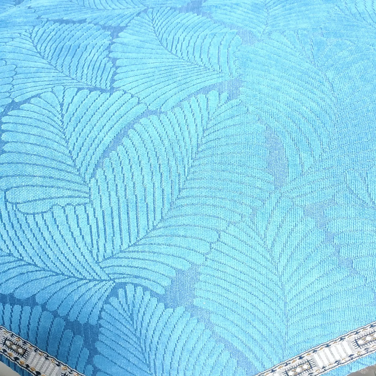 新款雪尼尔四季通用沙发靠背巾，深蓝