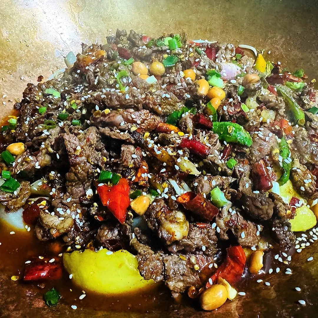 清真干锅现切牛肉片新鲜现炒1kg/份顺丰包邮 加热即食