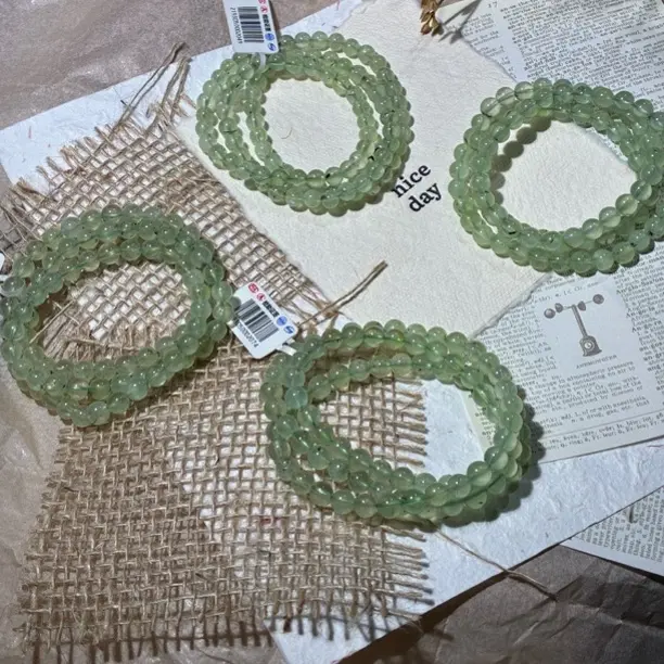 葡萄石3圈6m➕清透绿色男女款礼物菠菜绿时尚百搭天然水晶