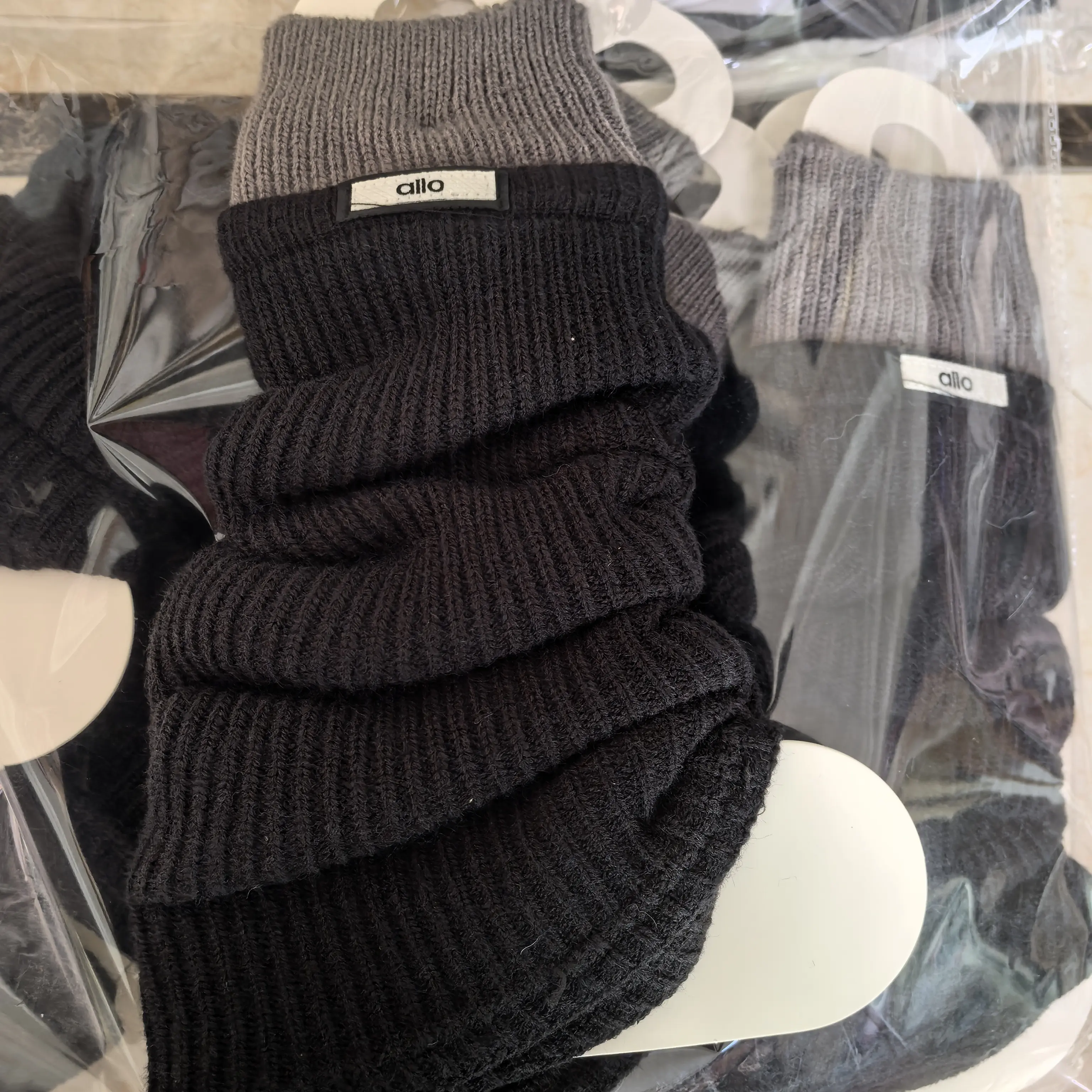 秋冬简约纯色针织堆堆袜套时尚百搭保暖护腿