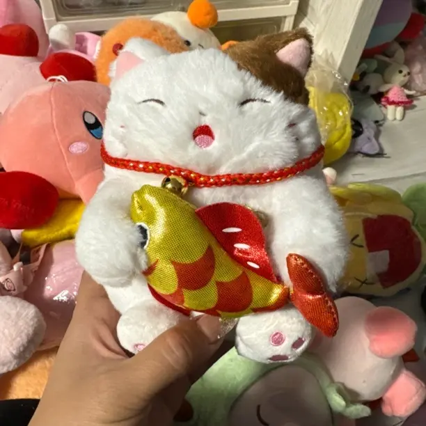 可爱三花猫毛绒玩偶女孩生日礼物安抚治愈桌伴娃娃