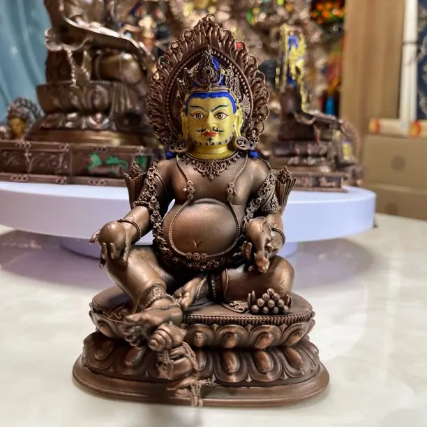 黄财神/财神/藏巴拉/赞巴拉/Zambala/33cm紫铜佛像藏传佛堂摆件