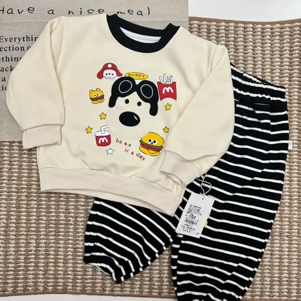 努比嘟嘟秋冬款加绒卫衣套装厚款