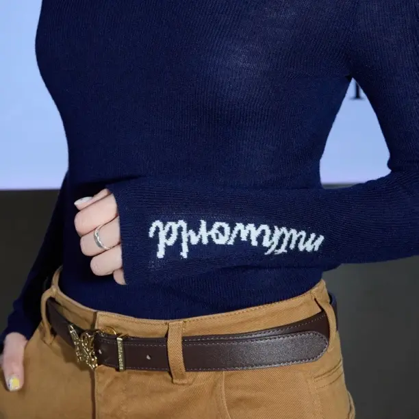 mithworld经典Logo修身毛衫