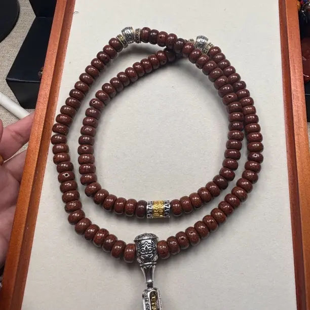 包浆开片老型珠脖挂文玩长串男女款