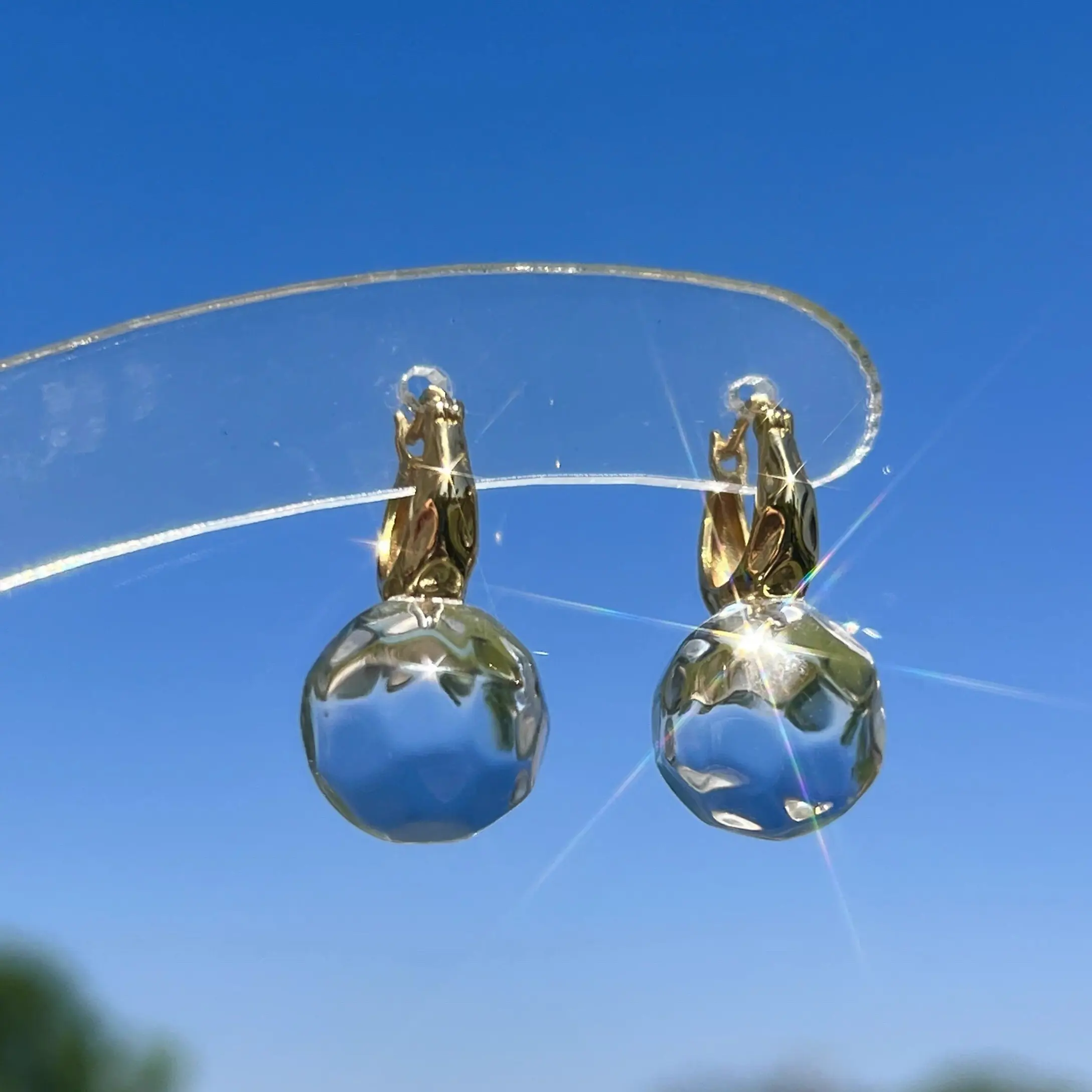 非金属羽毛耳饰 925天然白水耳扣女款百搭饰品高级轻奢设计感礼物