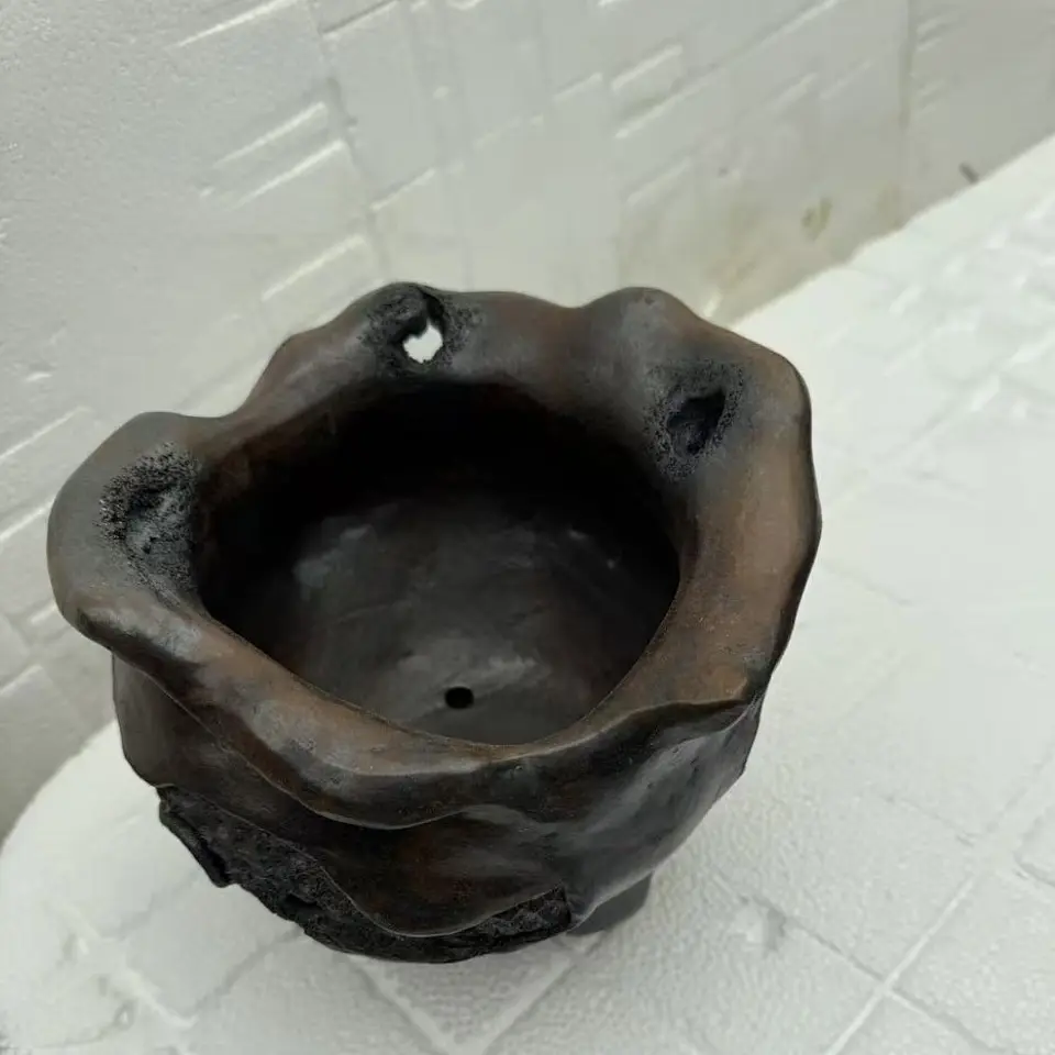 宜兴紫砂花盆全手工制作