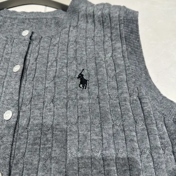 小马刺绣针织开衫女宽松上衣