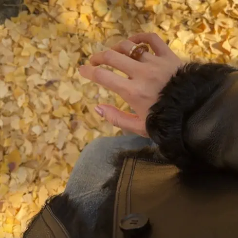 非金属树脂戒指 咖色戒指