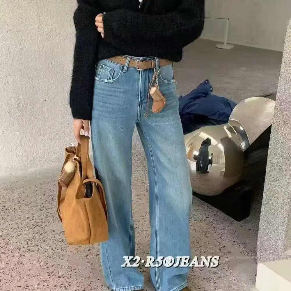 咔嗞咔嗞261加绒牛仔直筒裤