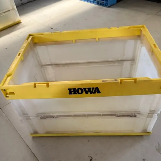 日本回流可折叠收纳箱透明无盖二手介意勿拍53*36*32