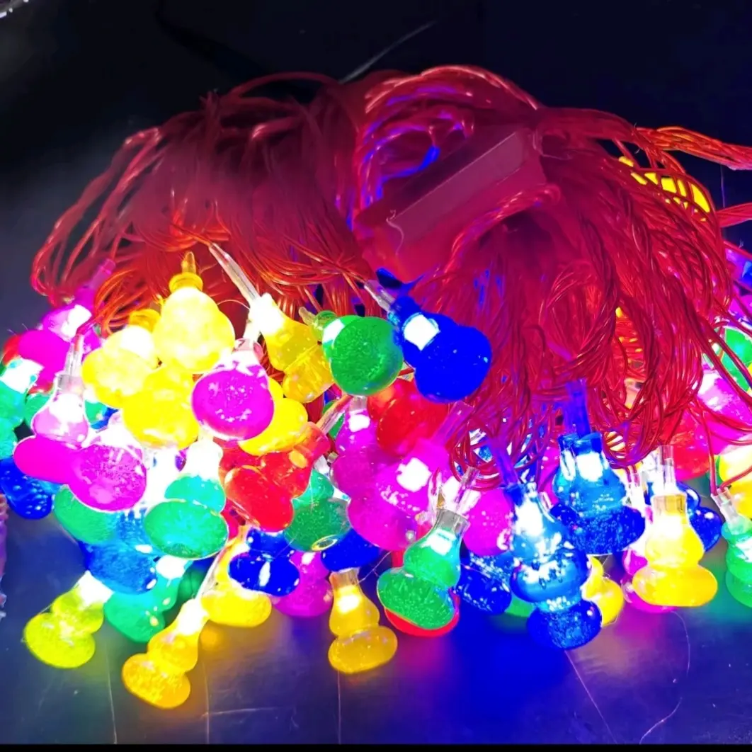 伍彩宝葫芦灯串新年节日氛围灯婚庆装饰户外防水用灯装饰灯串灯