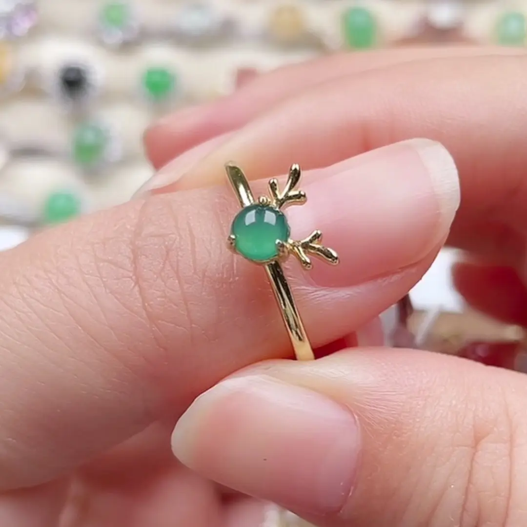 蛋面镶嵌女士简约可调节多款式可选