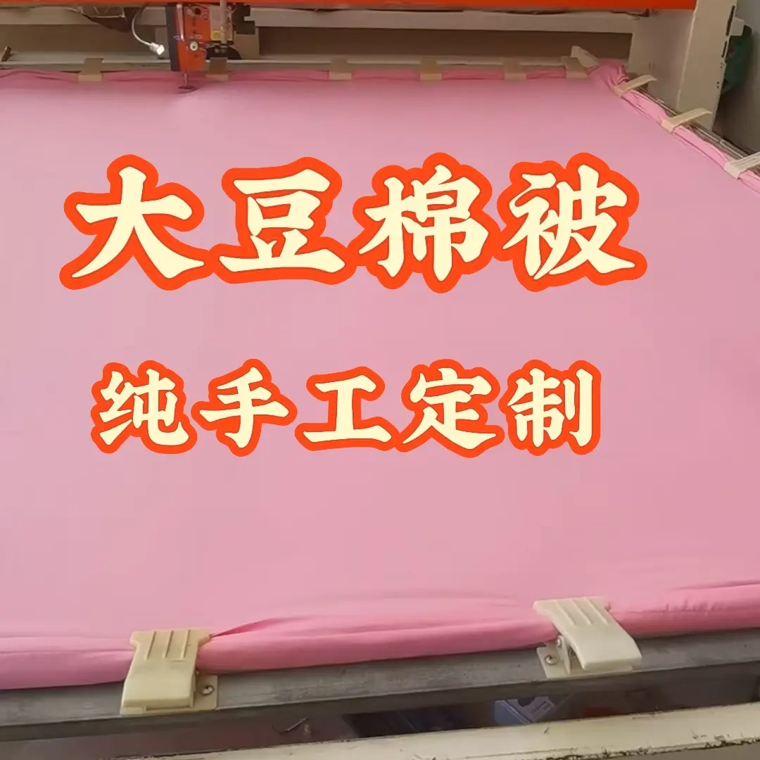 纯手工定制大豆棉被子湿透气性好/柔软亲肤/可抑制细菌和螨虫滋生