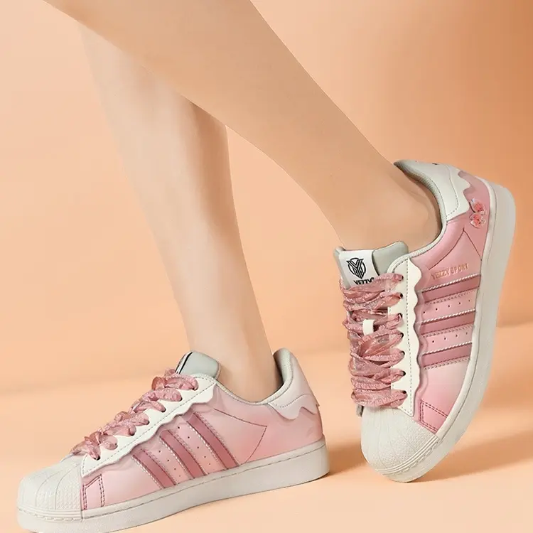 【知岿】女款可爱时尚潮流耐磨厚底复古贝壳头低帮板鞋休闲运动潮鞋