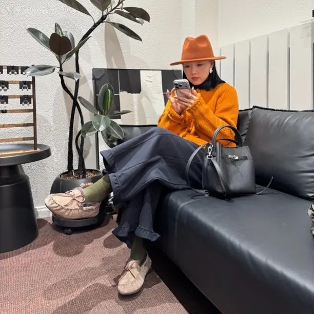 秋冬新款韩系气质针织开衫外套咖色半高领打底衫阔腿裤