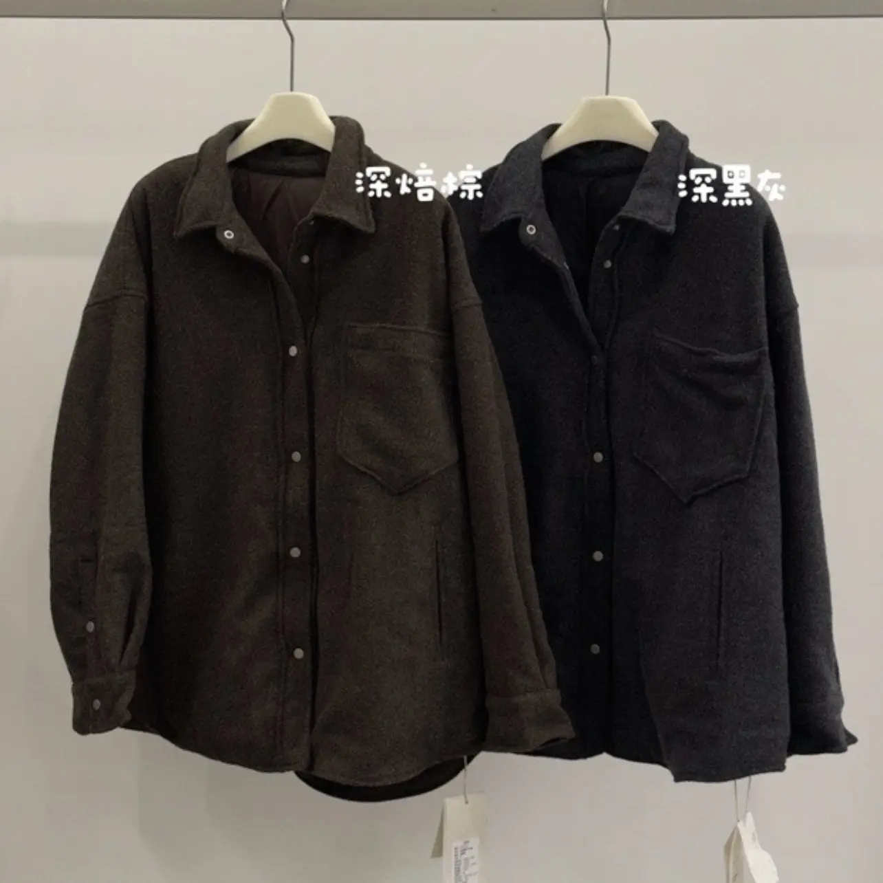 2025爆款高端翻领保暖加厚开衫外套秋冬季