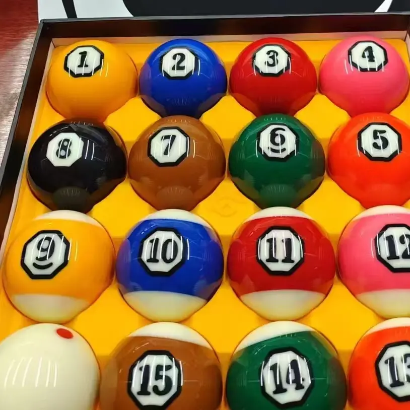 高档八角水晶酚醛树脂中式黑八美式标准大号耐打台球专业级耐打