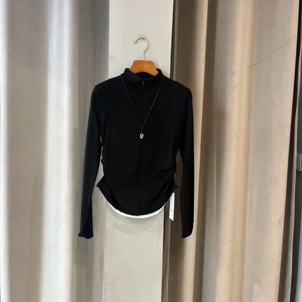 麦寻秋冬季新款TXLYS01B半开领韩版修身上衣打底衫