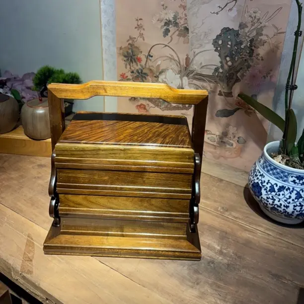 提盒食盒储物盒明清古典提梁收纳盒榫卯结构多层