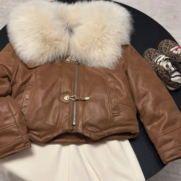 驼色新款秋冬女童外套