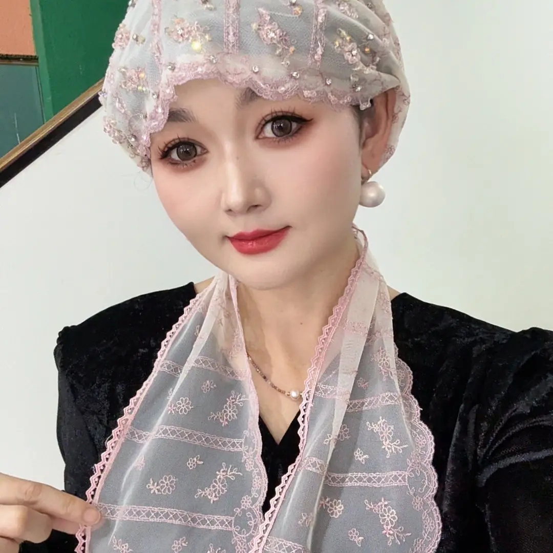 重工系列手工蕾丝串珠披肩帽气质轻奢时尚百搭设计