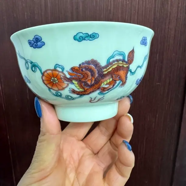 陶瓷龙纹主人杯高档品茗功夫茶具