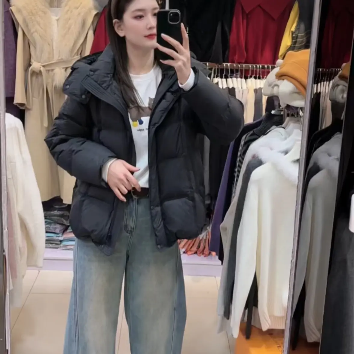 【冬日一封情书】香港一诺新国标90白鸭绒帽子可拆卸高品质羽绒服