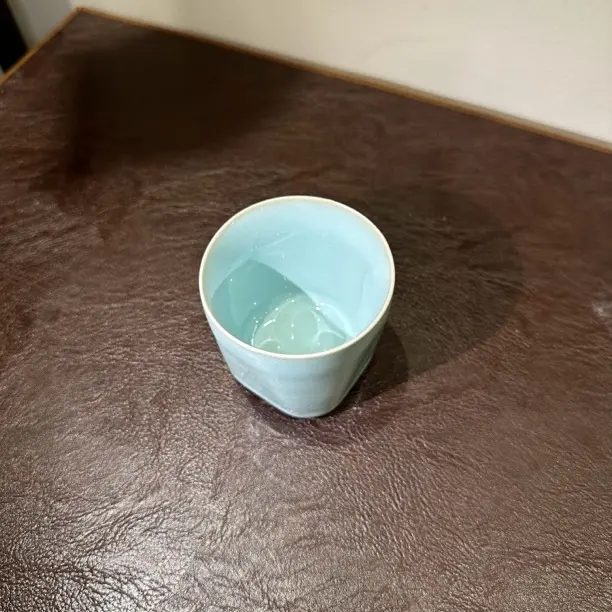 汝瓷汝窑马蹄杯天圆地方杯汝瓷主人杯天青釉手工单杯茶杯陶瓷礼盒