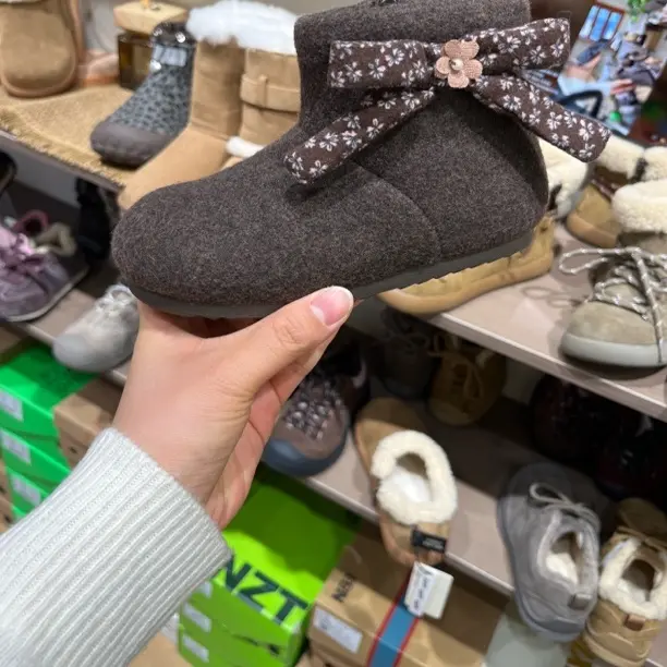 女童冬季新款加绒加厚防滑短筒雪地靴