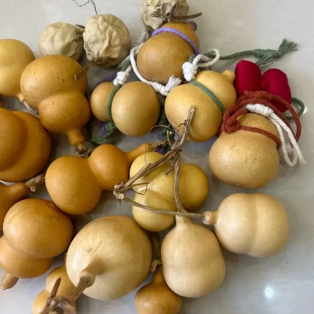 天然包浆带龙头紫皮老葫芦文玩手捻摆件挂件