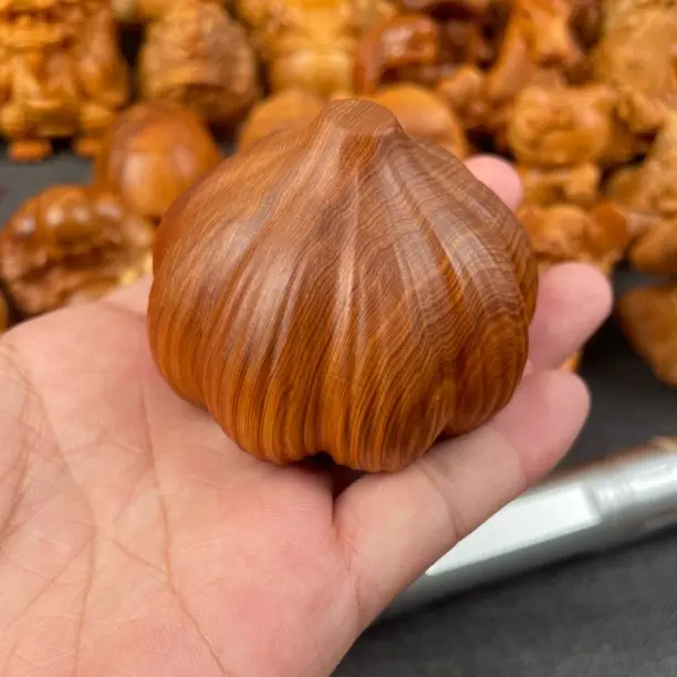 太行崖柏高油蒜头手把件摆件自带香味