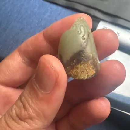 雕刻和田玉挂件挂件