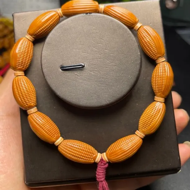 极品1.0到1.1左右梅林铁核雕刻玉米苞米五谷丰登金玉满堂文玩