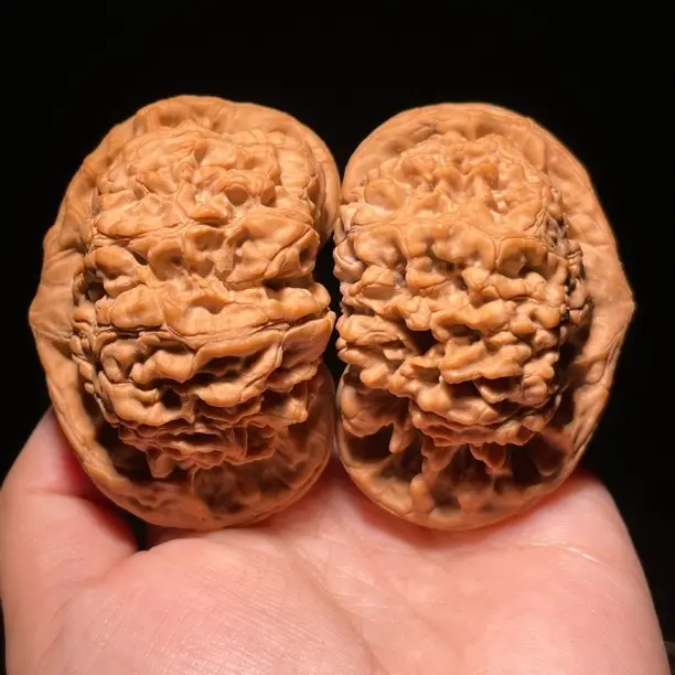 文玩核桃60尺龙鳞纹大官帽全品无修桃心桩板正油性十足大尺寸