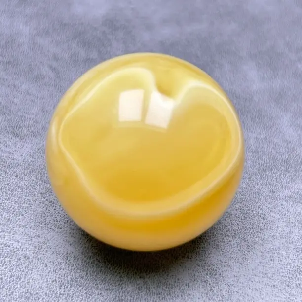 天然原矿一级蜜蜡特色爱心妖花圆珠28.5mm