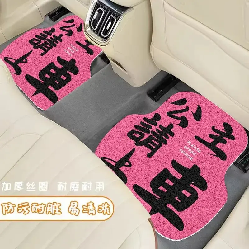 汽车通用脚垫丝圈卡通可爱公主上车垫耐磨王易清洗防水脚垫可剪裁
