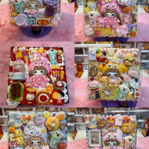 卡通创意DIY 奶油胶便签盒
