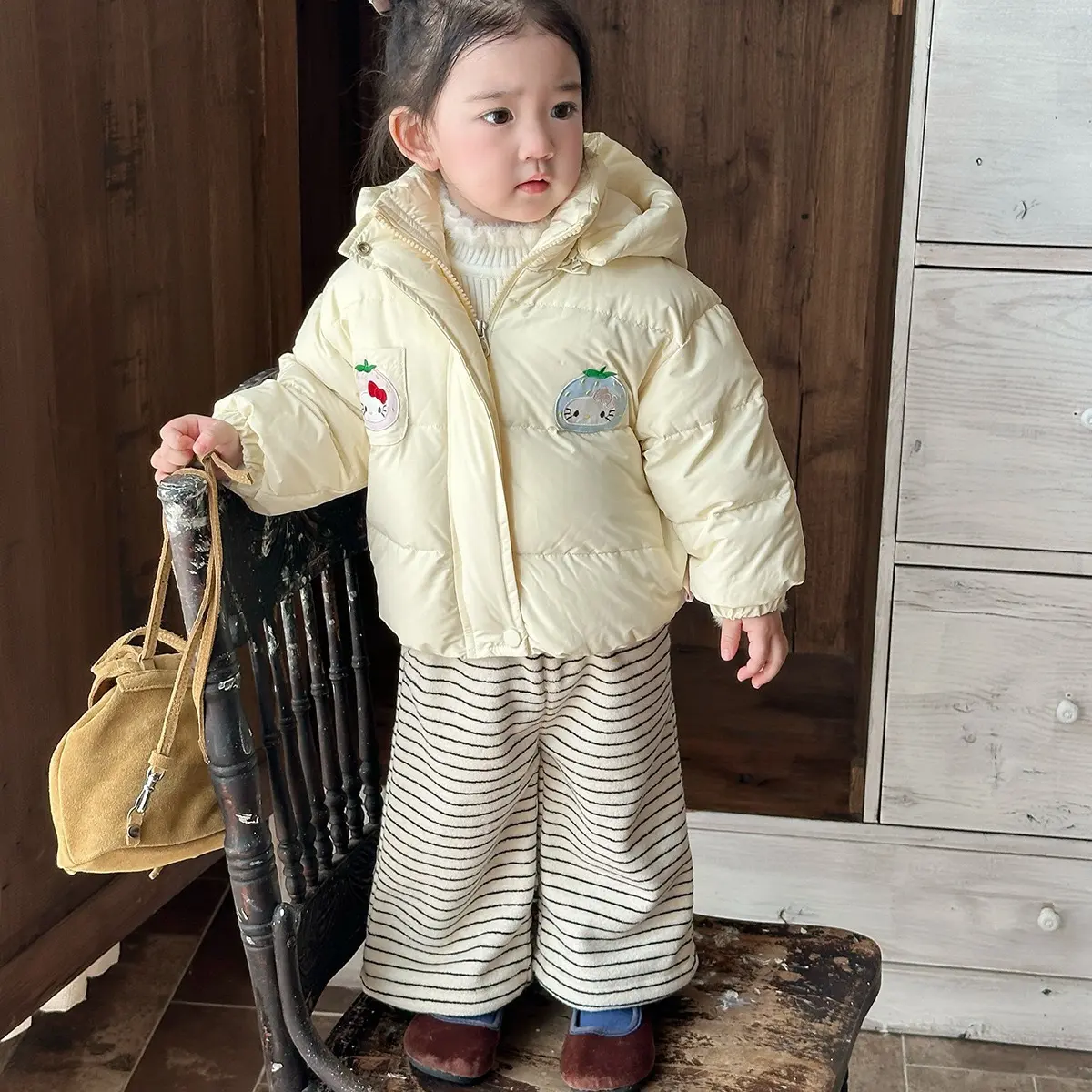 【柚子】直播链接！！159-249冬季新款连帽白鸭绒女童