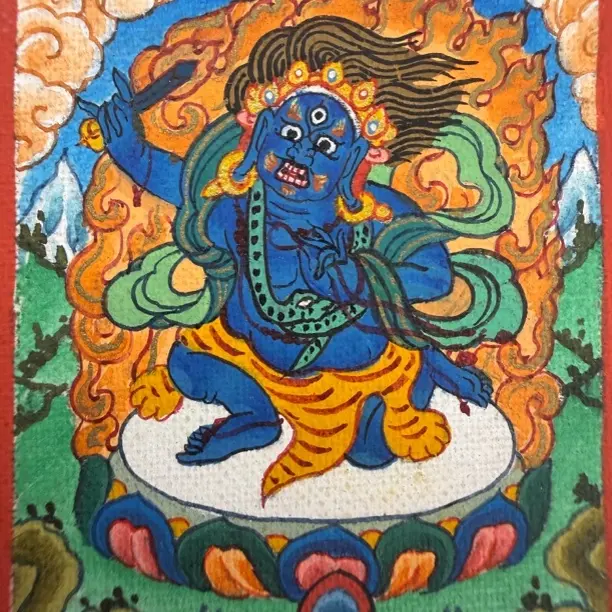 纯手绘不动明王唐卡纯手工唐卡