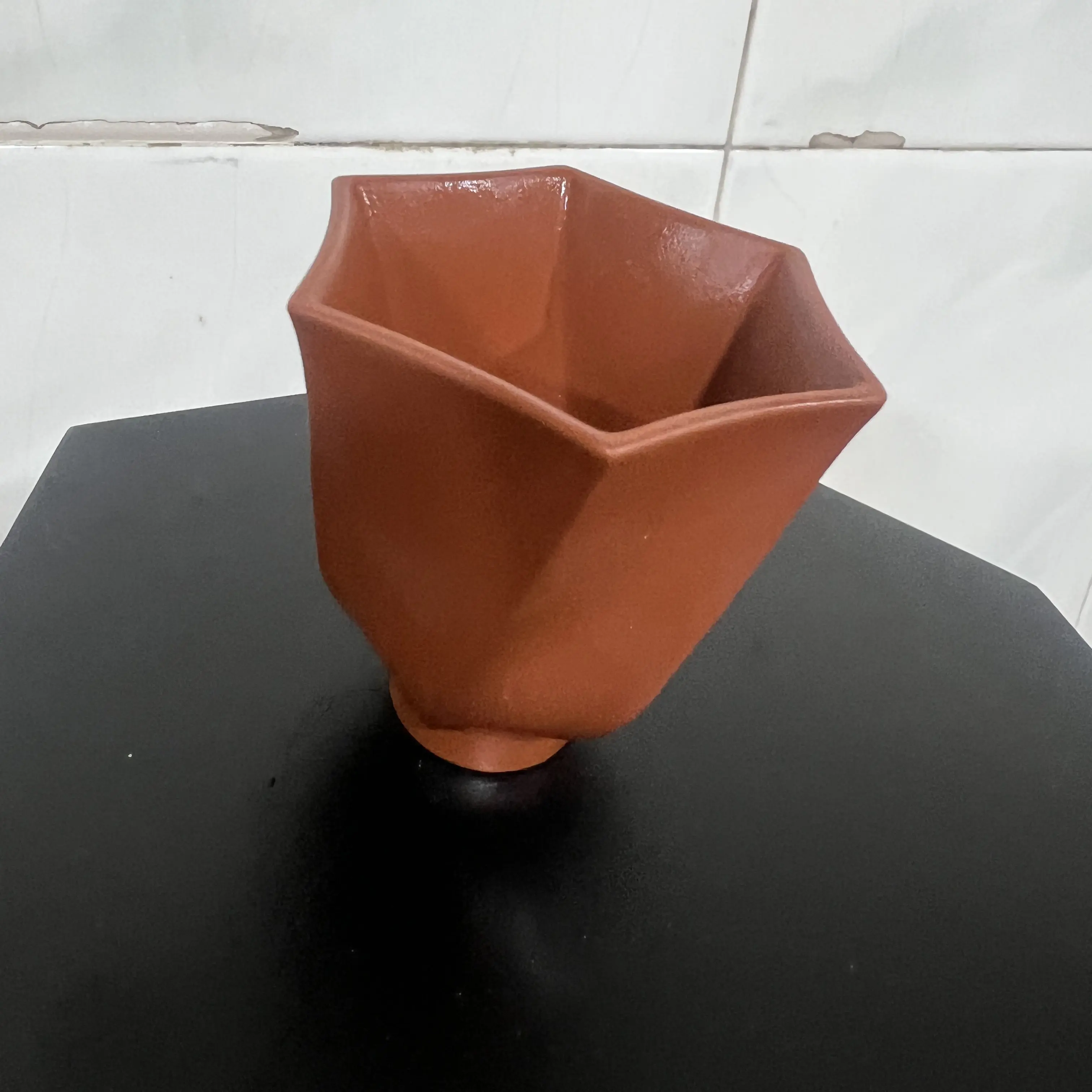 不规则小红泥紫砂杯功夫茶具品茗主人杯