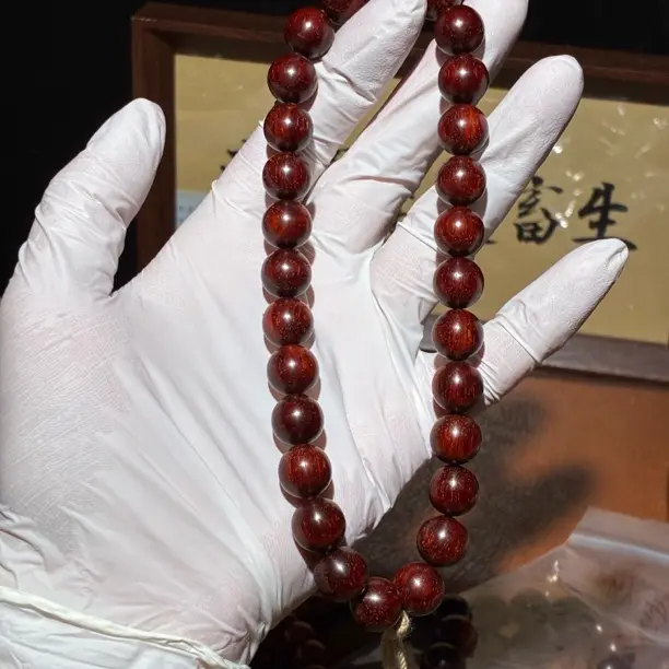 不胶磨 檀香紫檀 1.2圆珠 28颗手持 一物一拍