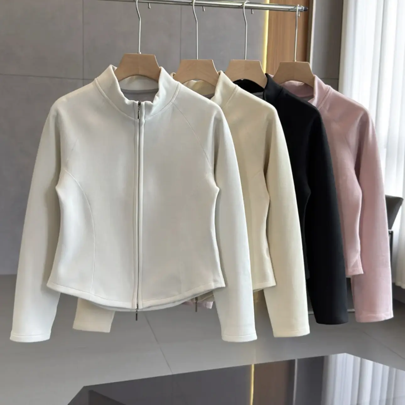 秋冬新款立领修身保暖石墨烯短外套