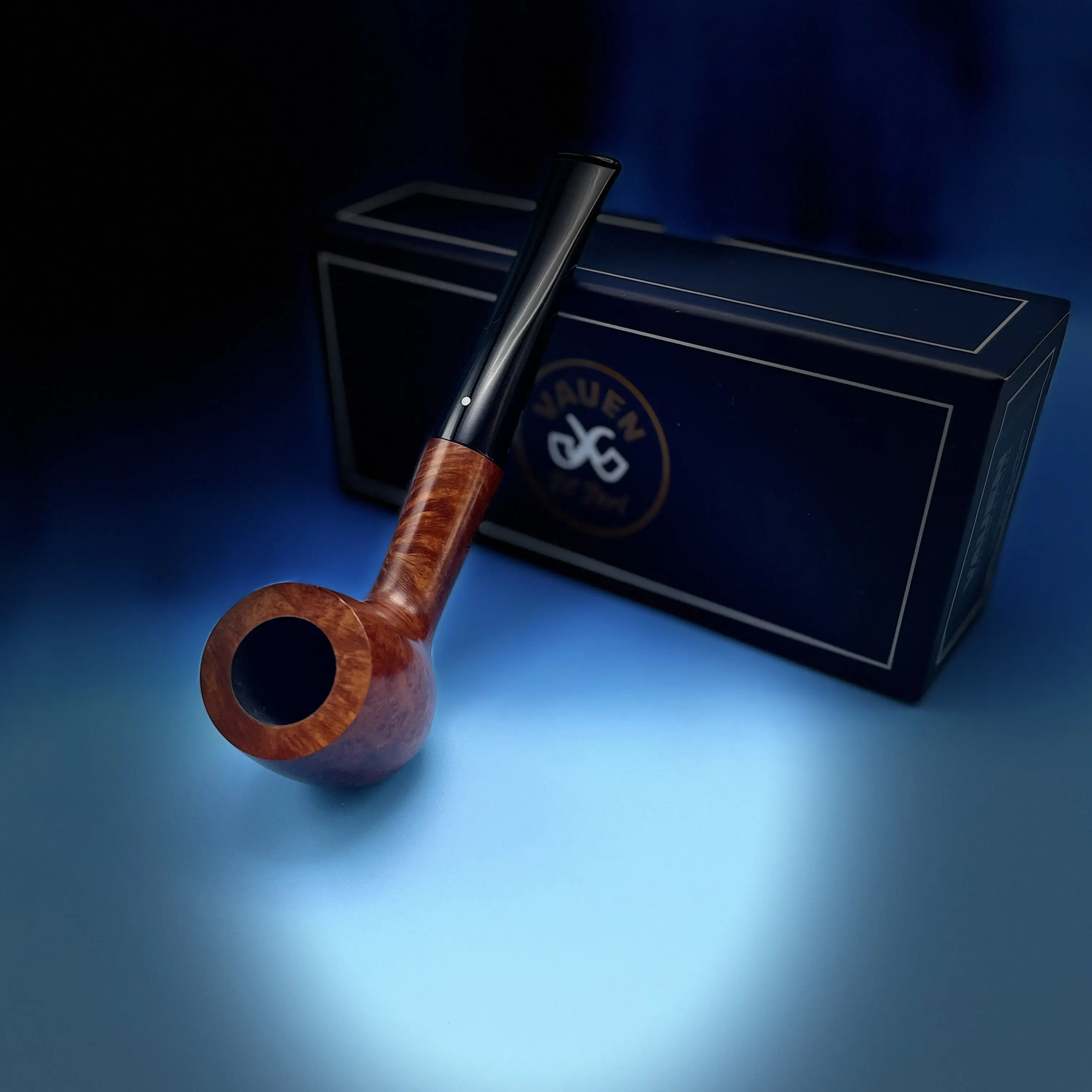 德国华云型号133石楠木烟斗撞球直斗9mm烟道