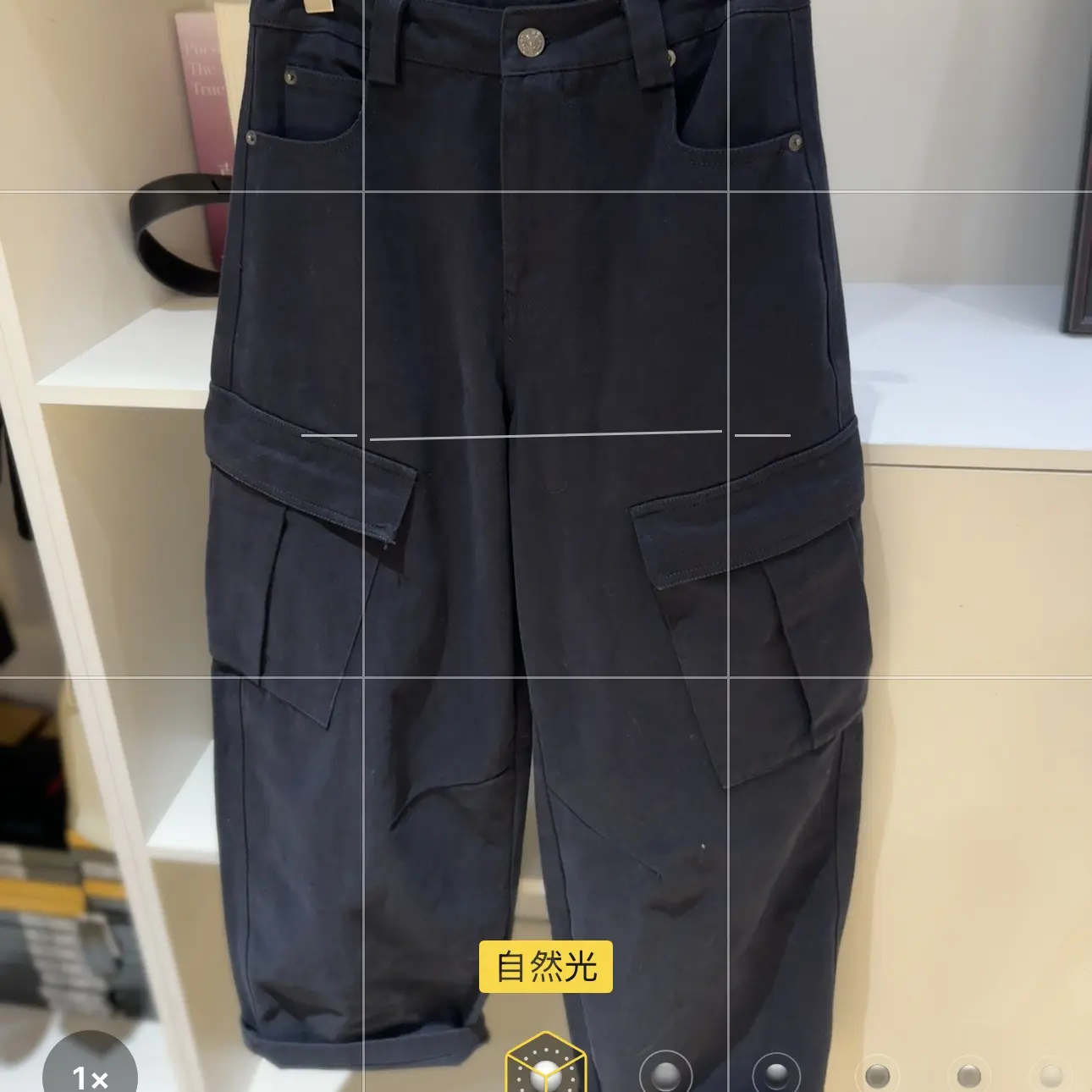 早秋藏青工装牛仔裤25672