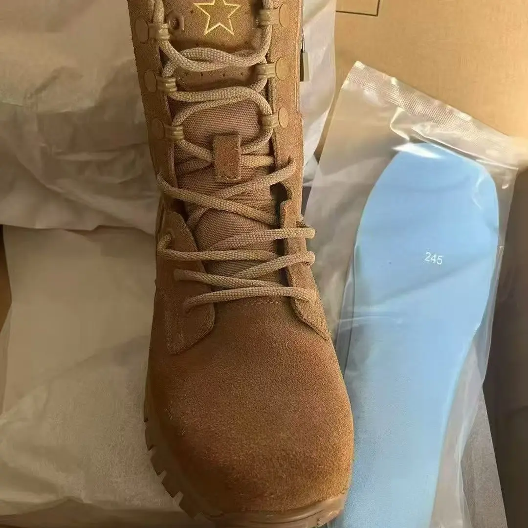 棕色高帮作战靴14家厂货轻便透气耐磨适合户外登山徒步