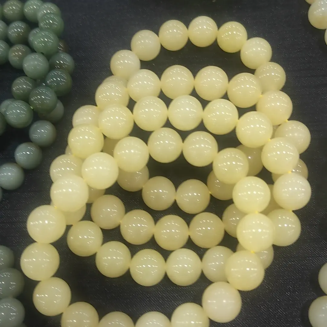 黄口料圆珠手串12mm多样性发其一