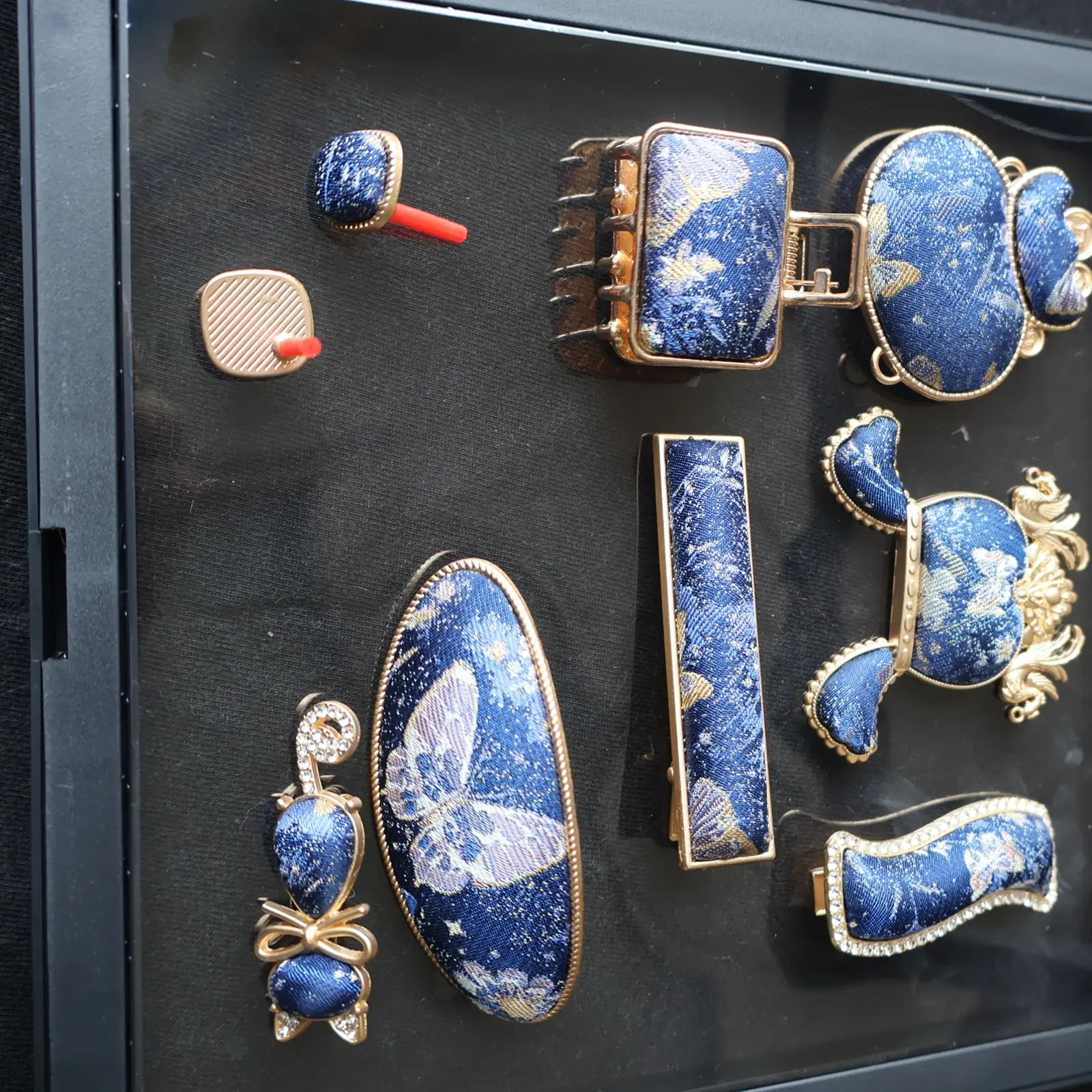 蝶宋锦手工发饰蝶舞星空苏城一锦直播间默认微瑕不退换