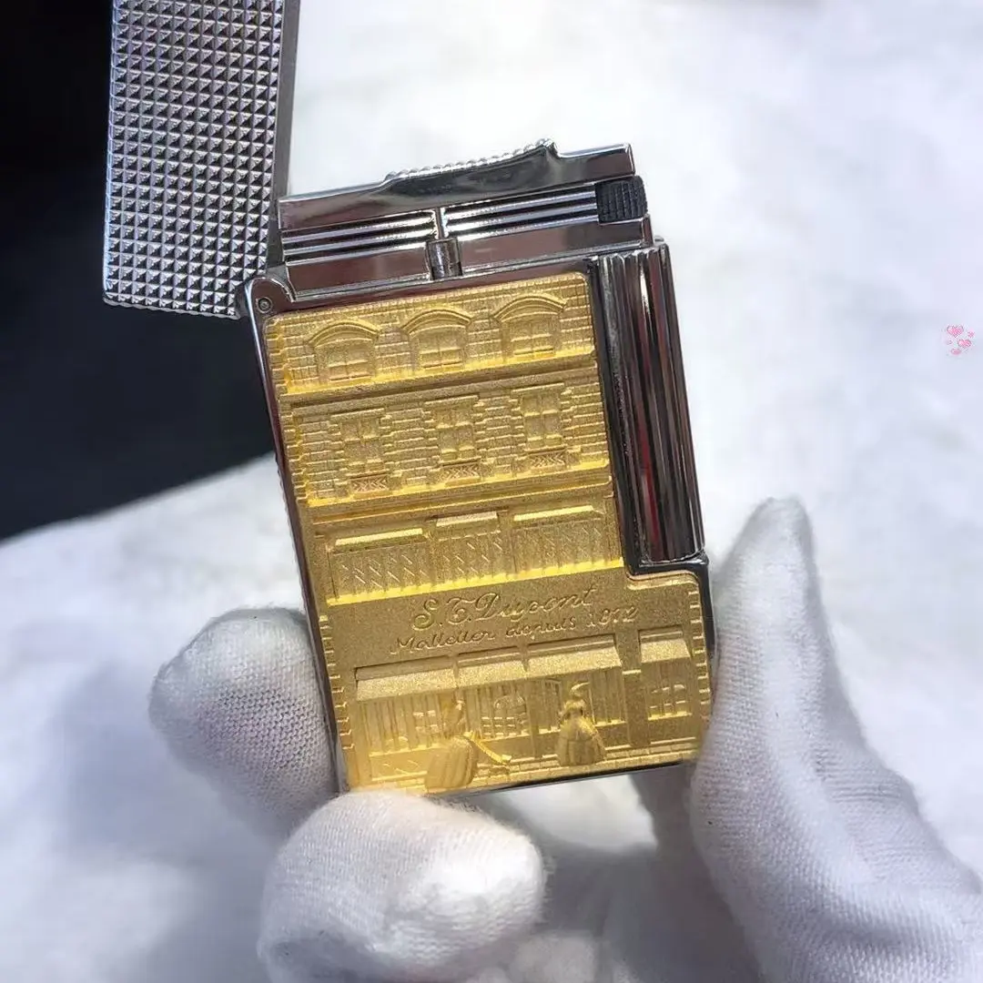 纪念朗声打火机礼物滑轮侧设计清脆充气双火双炎款