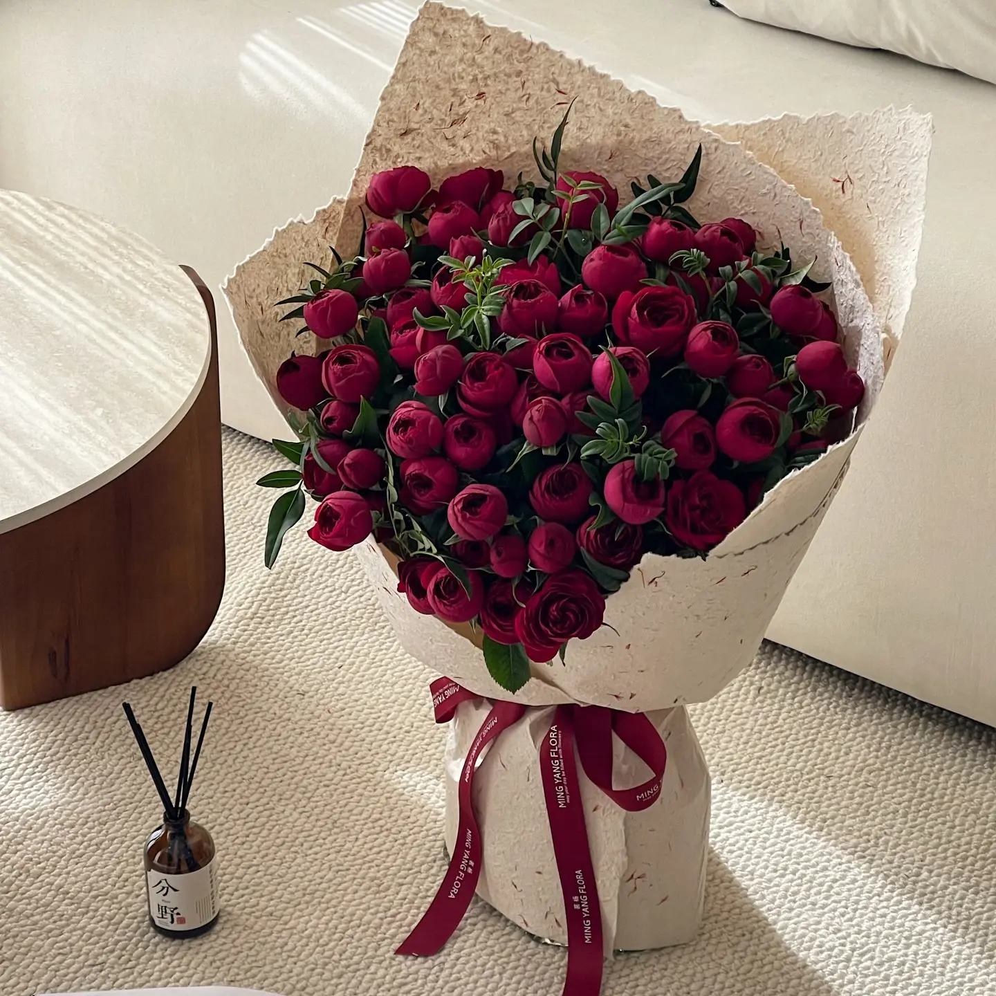 高品质【红蕾丝多头玫瑰】鲜切花两单普快三单顺丰冷链送货上门